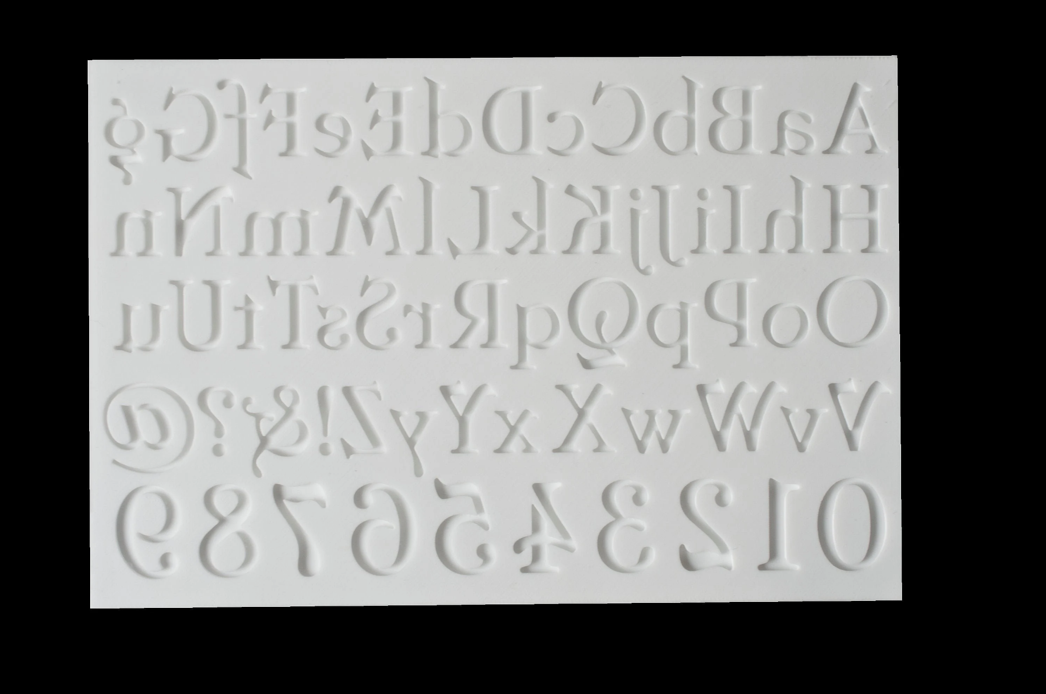 'Alphabet (Elegance)' Silicone Mould